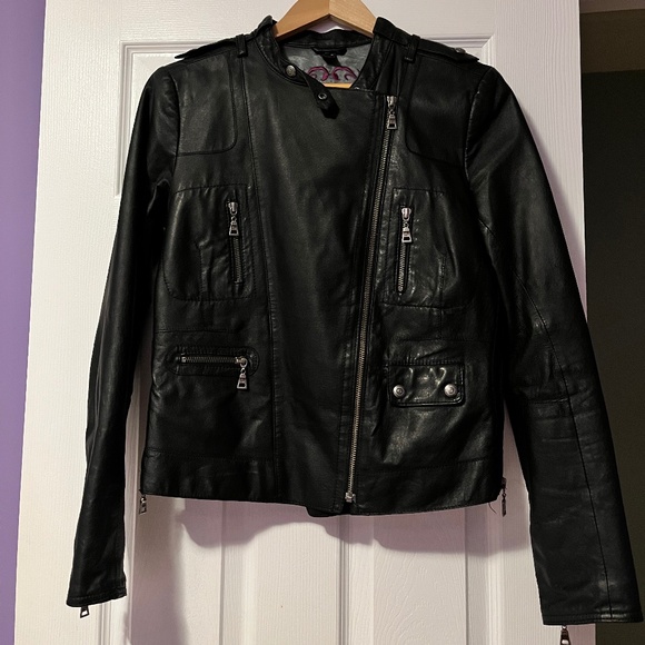 Moto Style Leather Jacket - Picture 1 of 8
